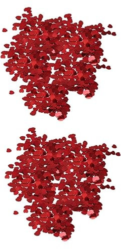 Garneck 4 Packungen à 300 Stück Party Konfetti Herz-tischstreuung Geburtstagsfeier Hochzeitstischdekoration Valentinstag-herz-konfetti Hochzeit Für Den Empfang Kleines Herz Konfetti Rot
