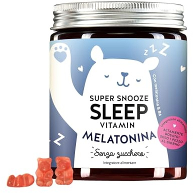 Bears with Benefits - Sleep, Integratore Alimentare a base di Vitamina B6, Passiflora, Melatonina, per facilitare l'addormentamento e favorire un sonno tranquillo - 45 Caramelle Gommose