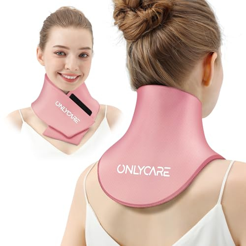 ONLYCARE Paquete de hielo para el cuello, alivio del dolor, bolsas de hielo de gel mejoradas para lesiones deportivas, compresa reutilizable para calor y frío, cuello fresco para hinchazón, presión de