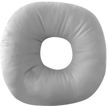 TZMFHD Piercing Pillow, Doughnut-Shaped Ear Piercing Pillow for Side Sleepers, Reducing Ear Pain (Grey)