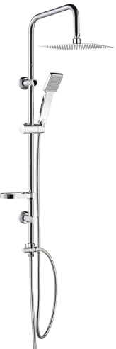 Damast - Colonna Doccia Quadra Senza Miscelatore Smart Relax Q 12445 - RUB6393 - Cromo