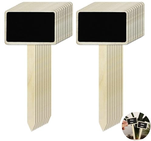 20 PCS Wooden Plant Labels, Plant Tags, Plant Markers & Labels, Plant Markers for Outdoor Plants, for Herbs Seed Seedling Vegetables Flowers Potted Plants