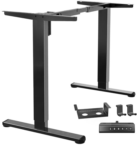 Marsail Höhenverstellbarer Schreibtischrahmen, Elektrische Tischbeine mit leistungsstarkem Motor, 176 lbs Maximalbelastung, für Verschiedene Desktops, Verstellbare Tischbeine, Nur Rahmen