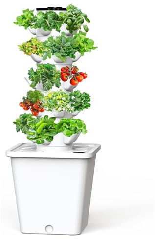 Sistema di coltivazione idroponica Sistema da giardino a torre verticale 30 piante Kit da giardino intelligente per interni Regalo per gli amanti del giardinaggio domestico
