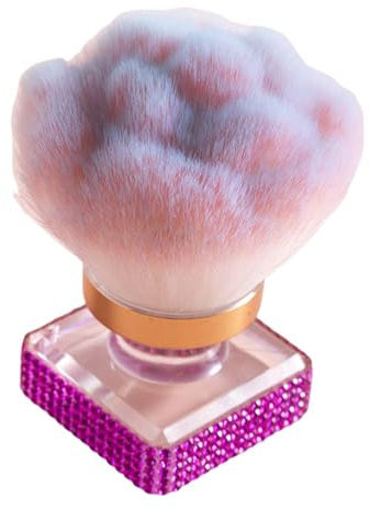 Brocha Polvo Fijador Tamaño Viaje Multifuncional Contorno e Iluminador | Brocha Para Polvos Sueltos Faciales Iluminación Contorno Limpieza Uñas