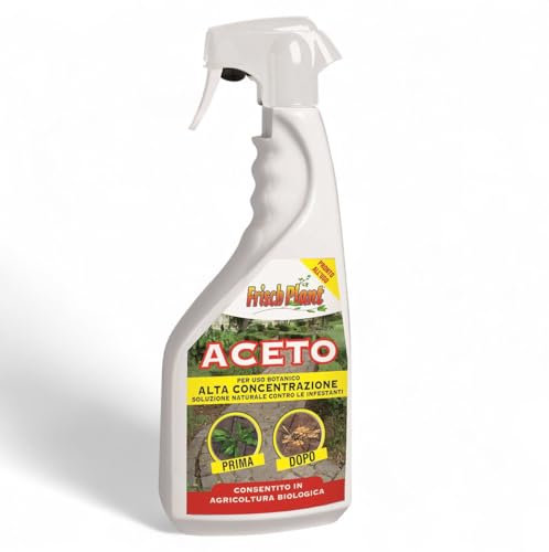 Frisch Plant corroborante con aceto di vino e frutta ad uso botanico contro le piante infestanti. Prodotto ad alta concentrazione, aumenta le difese delle piante agli stress biotici ed abiotici, 1l.