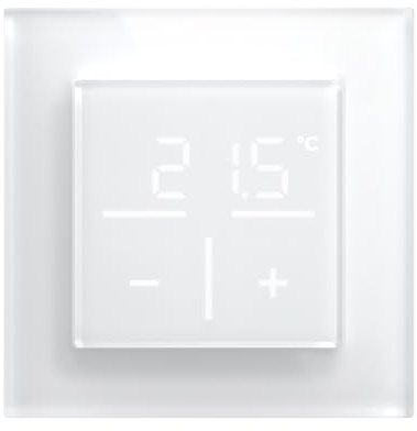 Homematic IP Glas-Wandthermostat mit 1-Fach Glasrahmen, weiß, Smart Home, misst Temperatur + Luftfeuchtigkeit, digitales Thermostat Heizkörper/Fußbodenheizung mit App, Alexa, Google Assistant
