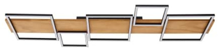 Lindby LED Deckenleuchte Galad dimmbar (Modern) aus Holz (5 flammig,) - Lampe Deckenlampe Wohnzimmerleuchte