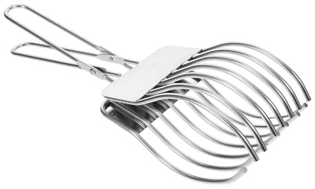 VICASKY Pinza in Acciaio Inossidabile per Affettare Arrosto Pinza per Tagliare Prosciutto e Pane Strumento da Cucina Versatile Impugnatura Ergonomica per Fette Uniformi