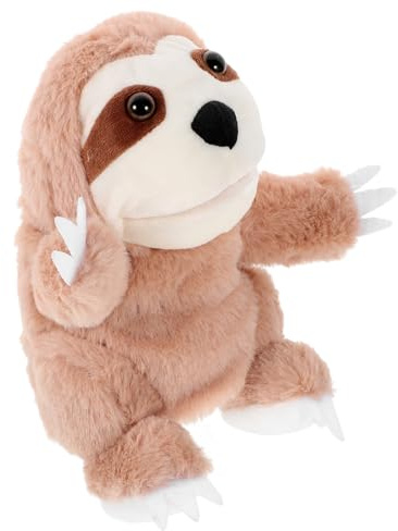 SOIMISS Plüsch Faultier Handpuppe Weiches Kuscheltier Puppentheater für Interaktive Geschichten Erziehungsspielzeug Geschenk