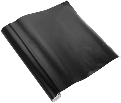 Healeved Film Adhésif PVC Texturé Noir 30X100Cm pour Protection Intérieure Voiture Film Adhésif Tableau de Bord Autocollant pour Modification Couleur Console Centrale