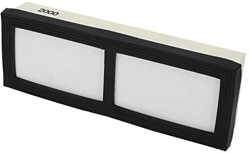 FTVOGUE Pierre à Aiguiser 2000 4000 Pierre à Aiguiser Double Face pour Couteaux de Cuisine Ciseaux Outils de Travail du Bois avec Grilles Précises et Base à Angle Fixe