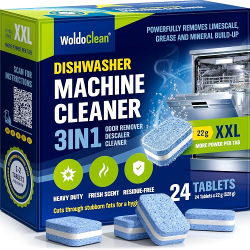 WoldoClean Diskmaskinsrengoring 3in1 Tab 22g rengor avkalkar mot lukt