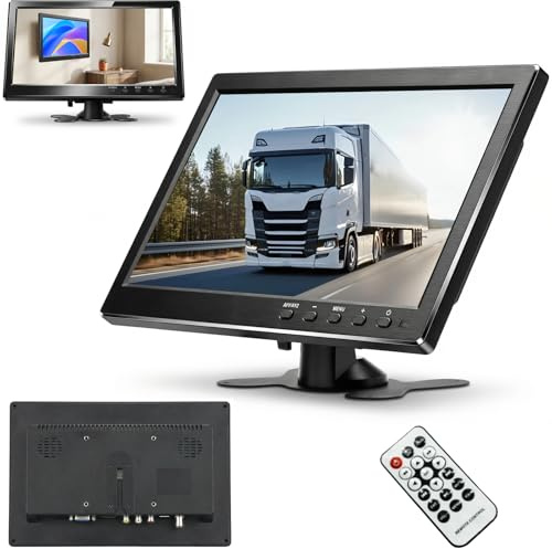 ETLFUCyber 10.1 inch Monitor, Small Monitor Portable HD 1024x600 with AV/VGA/HDMI/BNC Input Video Display, Built-in Dual Speakers, USB Port