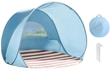 Beach Shade, Easy Setup Lightweight UV Portable Shelter, Beach Tent Canopy Sun Shelter, For Family Adults Camping Outdoor Picnic Pool Backyard Travel Summer Sports Dog