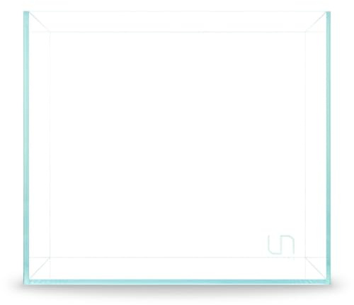 Ultum Nature Systems Ultra Clear Rimless Aquarium - Low Iron Glass Fish Tank with 45° Mitered Edges, 5mm-12mm Thick, Leveling Mat Included (16C, Cube, 1 Gallon)