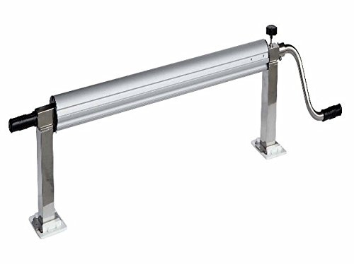 International Pool Protection Enrollador en Acero INOX para Mantas de Burbujas Extensible. para Piscinas de hasta 6.45 Metros de Ancho con Tubo de 102mm de Ø con manivela