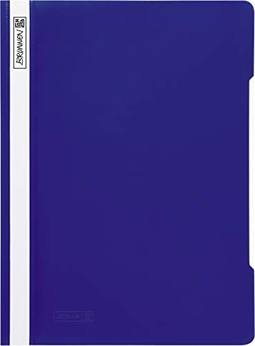 Baier & Schneider Brunnen 102010930, Schnellhefter Polypropylen, für A4, Kunststoff, 25 Stück blau