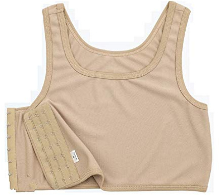 BaronHong Mesh Chest Binder 3 rader med krokar för Tomboy Trans Lesbian (svart, S), Nacke, L