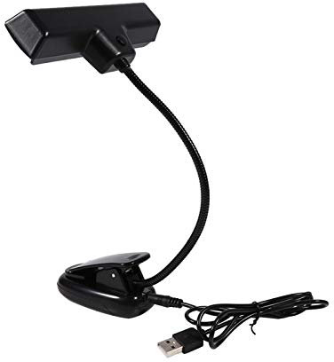 Socobeta AC 110V ~ 220V Tragbare Lampe Clip-on Musikständer Licht 10 LED Clip-on Musikständer Klemme Licht für Schlafzimmer Schreibtisch Leselampe Schreibtisch (Battery Clip 10 Lights with USB)