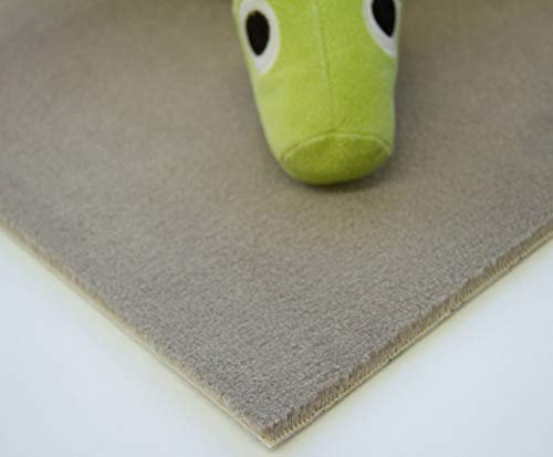 Steffensmeier Velours Teppichboden Palena Meterware | Auslegware für Kinderzimmer Wohnzimmer Schlafzimmer | Taupe, Größe: 200x300 cm