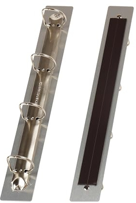 Tarifold 92166 Magnetischer Ringhalter, A4 und A3, grau/schwarz, 32 x 4 cm | Sicherer Halt · Arbeitsanweisungen sichtbar · Schneller Zugriff · Für Werkstätten