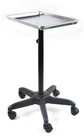 SENDERPICK Beauté Chariot Cosmétique de Travail pour Salon de Beauté - Table d'Équipements pour Salon de Coiffure (Argent)