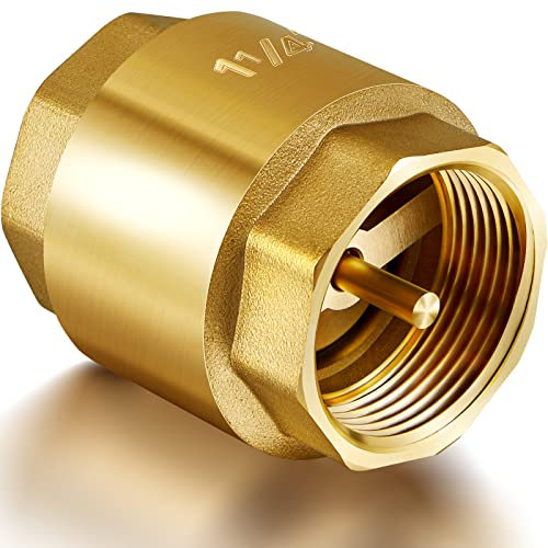 Clapet anti-retour en ligne de 3,8 cm - Valve anti-retour - Filetage femelle de 3,8 cm - Compatible avec la plupart des pompes et systèmes d'irrigation