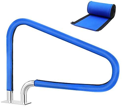 Pool Handrail Cover, 7 Feet Swimming Pool Hand Railing Covers with Zipper Slip Resistant Anti-Scald Safety Rail Grip Handles Sleeve for Swimming Pools Inground Ladder Hand Rail Railing Grips
