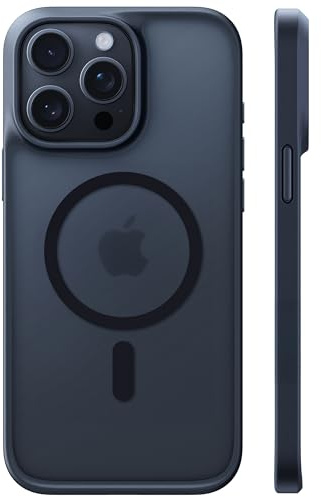 TORRAS for iPhone 15 Pro Case with MagSafe, 12FT Military ShockproofBlack | Slim Thin but Sturdy, Velvety Touch Anti-Slip Texture, Magnetic Protective Case for iPhone 15 Pro Cover, High Quality