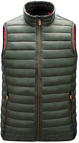 Generisch Laufweste Herren, Outdoor Wasserdichte Softshell Ärmellose Jacke Mit Reißverschluss Taschen Weste Herren Jeans Für Männer Dünn Baumwolle Arbeits Westen Lammfell Sport (3XL, Armeegrün)