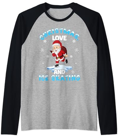 Ice Sakting Eiskunstlauf Outfit Weihnachten Liebe Eislaufen Raglan