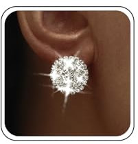 TseenYi Strass Runde Form Ohrstecker Silberne Kreis Kubischer Zirkon Ohrstecker Runde Kristall Cluster Ohrringe Strass Glitzer Ohrringe Schmuck Für Frauen Und Mädchen