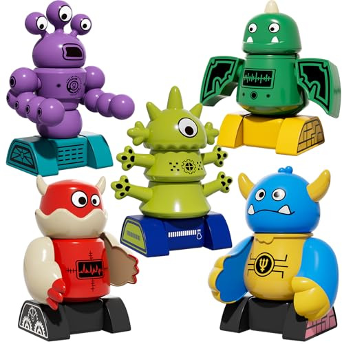 TEMI Magnetisches Roboterspielzeug für 3–5 Jahre alte Monsterblöcke, stapelbares Transformationsspielzeug mit Aufbewahrungsbox für Kinder im Alter von 3 4 5 6 7 Jahren