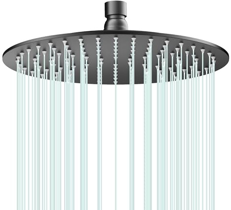 Expérience luxueuse de douche à effet pluie – Tête ultra fine en acier inoxydable haute pression de 25,4 cm