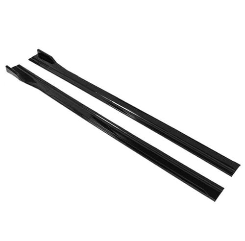 Seitenschweller 2,2 M/86,6 Zoll Universal Für VW Für Golf Für Polo Auto Seite Rock Winglet Splitter Lip Seite Spoiler Auto Seitenschürze(Glossy Black)