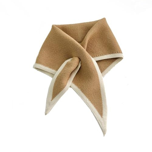 YGSIKY Bufandas de Cuello de Piel para Mujer para Invierno,Bufanda pequeña Tejida,Bufanda de Invierno de Moda para Mujer, Forma de Cola de pez con Lazo Cruzado de otoño e Invierno