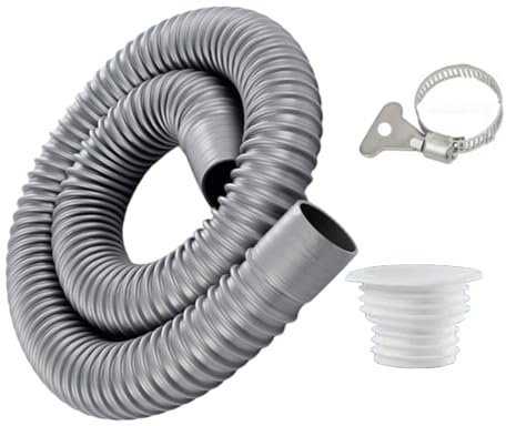 Manguera de desagüe de PVC resistente a la corrosión de 70 cm / 100 cm, tubería flexible, tubería flexible para aplicaciones de baño y cocina