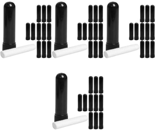 Healeved 4 Set Di Bastoncini Profumati in Plastica Di Cotone Resistenti Agli Urti Facili Da Usare Sollievo Nasale 12 Pezzi * 4
