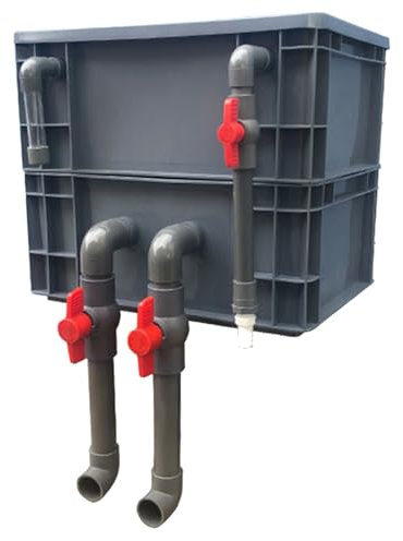 Aquarium Filter, External Water Cycle Filter Box, Large Turnover Box for Fish Tanks and Ponds, No Filter Media Included, Drip Box