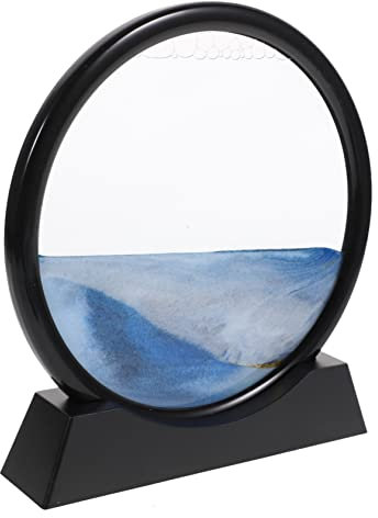 Toddmomy Art Sable Mouvement Liquide Décor De Paysage Pour Bureau Étagère Ou Table Sablier De Sable