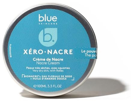 BLUE SKINCARE | La Crème de Nacre | Xéro Nacre | Soin relipidant biomimétique haute tolérance pour peaux sèches, sensibles, atopiques, psoriasiques | Visage & corps | 99% Ingrédients Naturels | 100ml