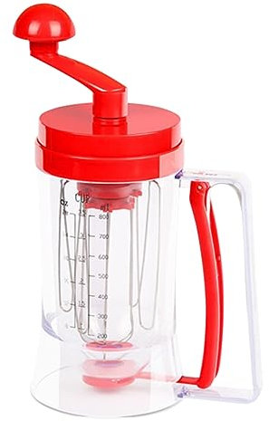 VINTORKY Manual de Masa Pasteles y Pancakes con Medidor de Porciones Apertura Extra Ancha y Ergonómico Hornear Crepes y Muffins Color