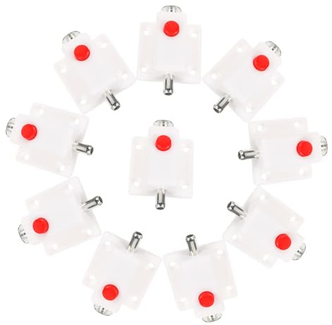 HOMSFOU Loquet De Porte D'armoire à Ressort En Plastique Abs Blanc Capuchon, Serrure Pêne Robuste Pour Porte Intérieure, Ensemble De 10 Pièces, Usage