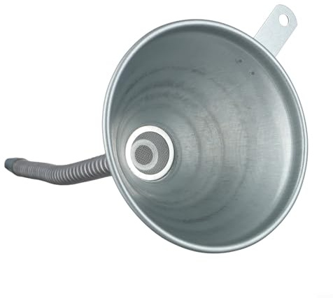 Embudo de hierro flexible con filtro incorporado para reposición suave de aceite en vehículos (370)