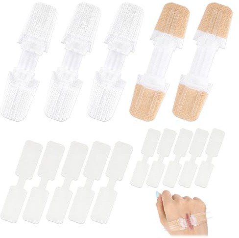 15 Pcs Zip Stitch Tirascierre Heridas Puntos Sutura Adhesivos Tiras Cierre Heridas Cuidado De Primeros Auxilios Para La Piel En Aventuras De Campamento Al Aire Libre No Es Fácil Caerse