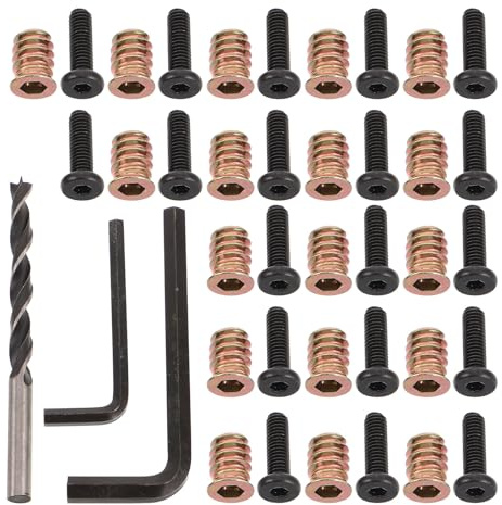 CIYODO Elementi Di Fissaggio Per Mobili Inserti Per Mobili Kit Di Inserti Filettati In Legno Dadi Per Ferramenta Kit Di Fissaggio