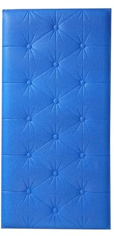 Rembourrage mural Autocollants muraux 3D 60 x 30 cm, coussins en mousse souple, imperméables, autocollants, tapis mural anti-collision, décoration de chambre à coucher, salon(Dark blue,60x30cm 4mm)