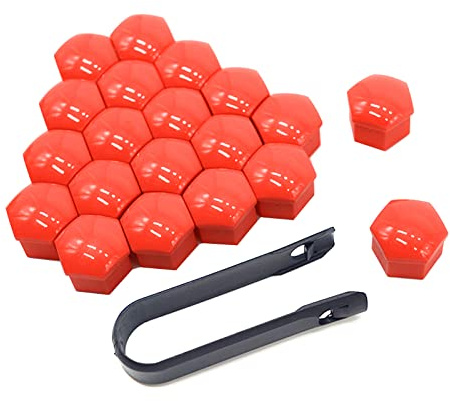 Wayfadacc 17mm 20 Pz Auto Ruota Dado Coperchio Coperture Protettive Coperchio Anti-Ruggine Auto Vite Auto Pneumatico Bulloni Esterni Decorazione Lug per I Camion