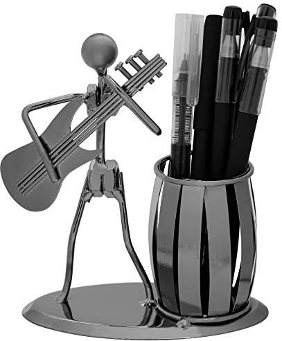 Fizleca Metall Gitarre Stifthalter - Multifunktions Gitarrenstifthalter für kreative Deko und Gitarren Geschenke, Praktisches Büromaterial für Studenten